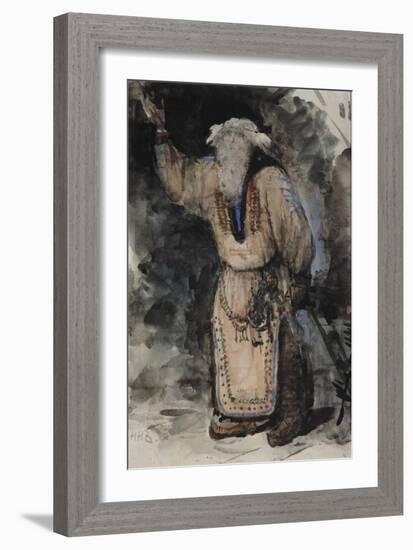 Costume Design for the Opera Ruslan and Lyudmila by M. Glinka-Valentin Alexandrovich Serov-Framed Giclee Print