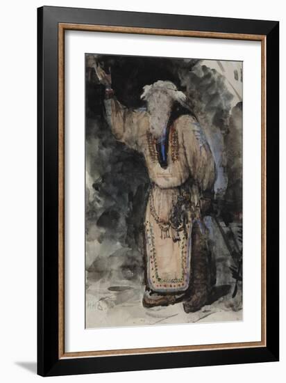 Costume Design for the Opera Ruslan and Lyudmila by M. Glinka-Valentin Alexandrovich Serov-Framed Giclee Print