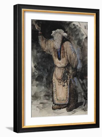 Costume Design for the Opera Ruslan and Lyudmila by M. Glinka-Valentin Alexandrovich Serov-Framed Giclee Print