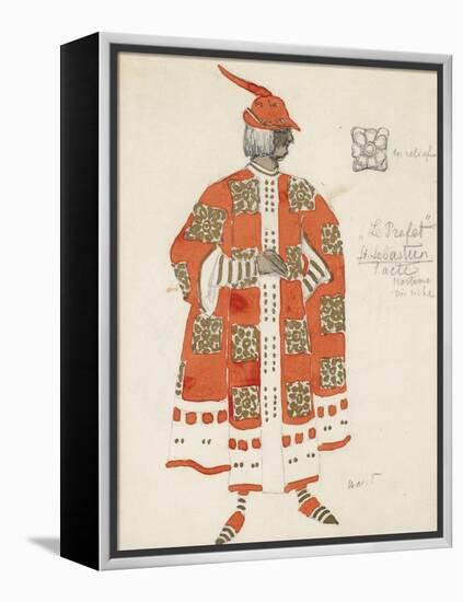 Costume Design for the Play the Martyrdom of St. Sebastian by Gabriele D'Annuzio-Léon Bakst-Framed Premier Image Canvas