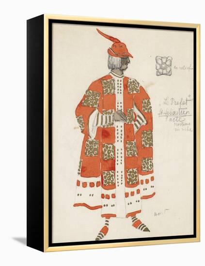 Costume Design for the Play the Martyrdom of St. Sebastian by Gabriele D'Annuzio-Léon Bakst-Framed Premier Image Canvas