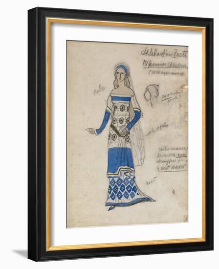 Costume Design for the Play the Martyrdom of St. Sebastian by Gabriele D'Annuzio-Léon Bakst-Framed Giclee Print