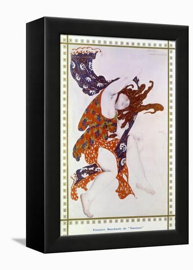 Costume Design For the Premiere Bacchante in the Ballet Narcisse-Leon Bakst-Framed Premier Image Canvas