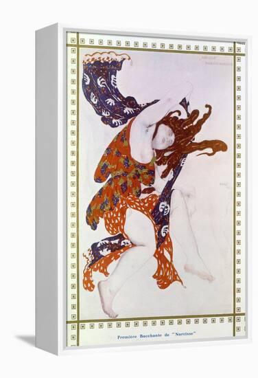 Costume Design For the Premiere Bacchante in the Ballet Narcisse-Leon Bakst-Framed Premier Image Canvas