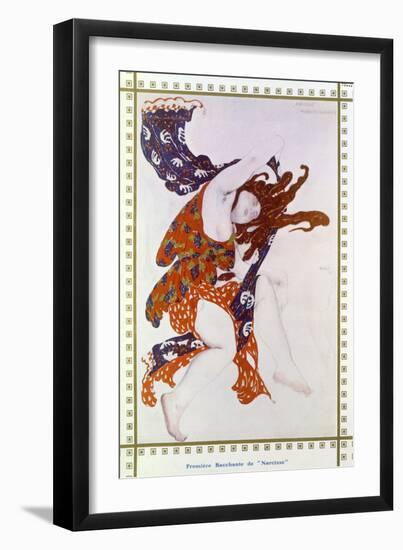 Costume Design For the Premiere Bacchante in the Ballet Narcisse-Leon Bakst-Framed Giclee Print