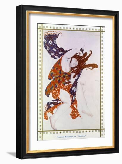 Costume Design For the Premiere Bacchante in the Ballet Narcisse-Leon Bakst-Framed Giclee Print