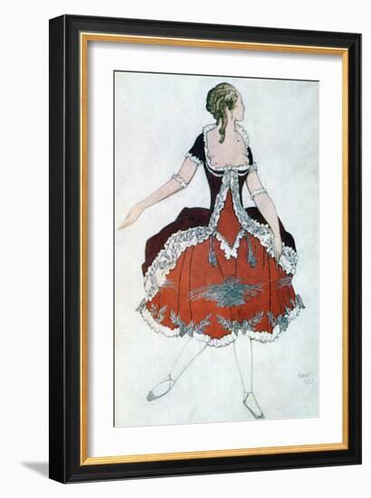 Costume Design for the Princess Aurora, from Sleeping Beauty, 1921-Leon Bakst-Framed Giclee Print