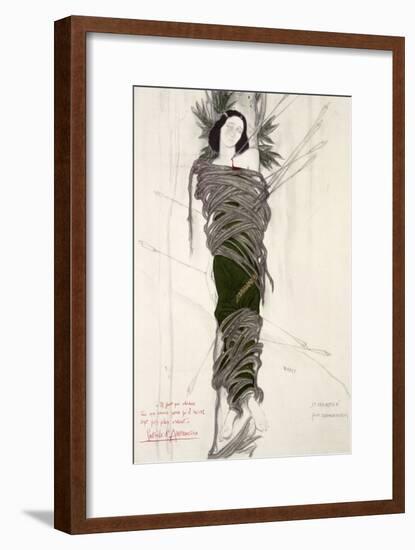 Costume Design for the The Ballet Dancer Ida Rubinstein, 1911-Leon Bakst-Framed Giclee Print