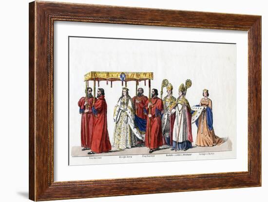 Costume Designs for Shakespeare's Play, Henry VIII, 19th Century-null-Framed Giclee Print