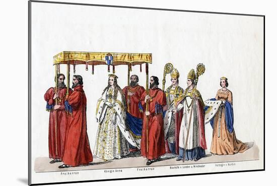 Costume Designs for Shakespeare's Play, Henry VIII, 19th Century-null-Mounted Giclee Print