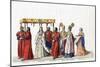 Costume Designs for Shakespeare's Play, Henry VIII, 19th Century-null-Mounted Giclee Print