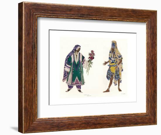 Costume Designs for the Russian Ballet Le Dieu Bleu, C1912-Leon Bakst-Framed Giclee Print