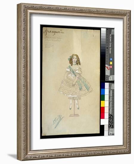 Costume for the Ballet La Poupee Feerique Directed by Joseph Bayer (1852-1913), 1903 (Watercolour)-Leon Bakst-Framed Giclee Print