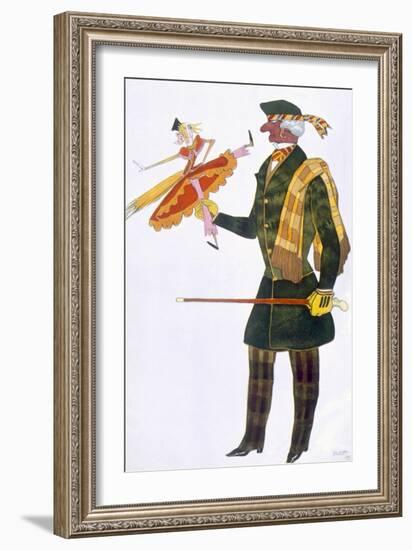 Costume for the Englishman, from La Boutique Fantastique, 1917 (Colour Litho)-Leon Bakst-Framed Giclee Print