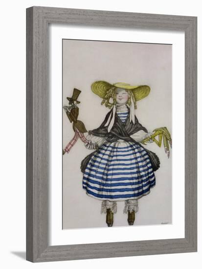 Costume for the Puppet Girl, from La Boutique Fantastique, 1917-Leon Bakst-Framed Giclee Print