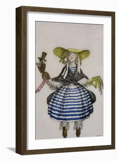 Costume for the Puppet Girl, from La Boutique Fantastique, 1917-Leon Bakst-Framed Giclee Print