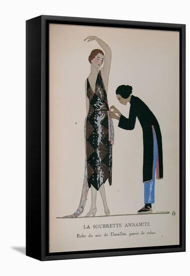 Costume Illustration by A. E. Marty-null-Framed Stretched Canvas