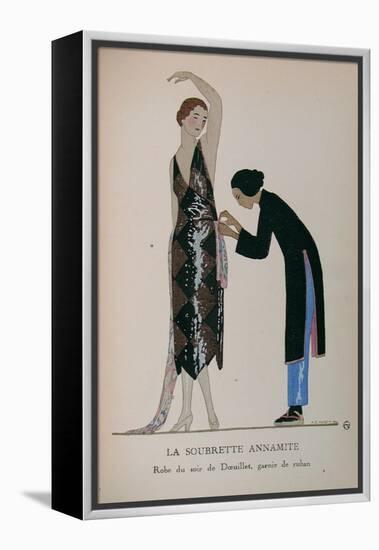 Costume Illustration by A. E. Marty-null-Framed Stretched Canvas