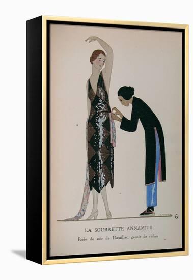 Costume Illustration by A. E. Marty-null-Framed Stretched Canvas