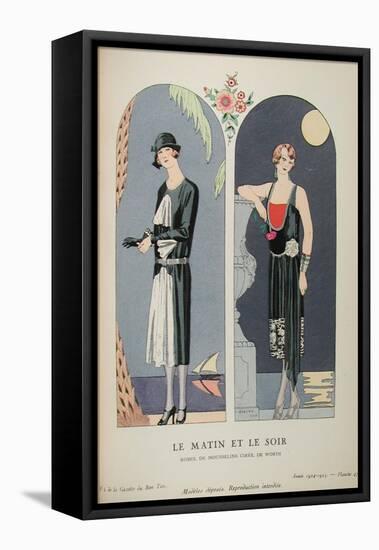 Costume Illustration by Georges Barbier-null-Framed Stretched Canvas