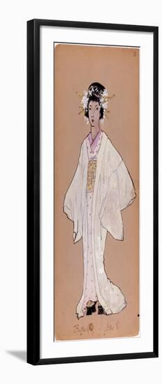 Costume of the Character of Cii Cio San for the Opera “Madame Butterfly” by Giacomo Puccini (1858-1-Adolfo Hohenstein-Framed Giclee Print