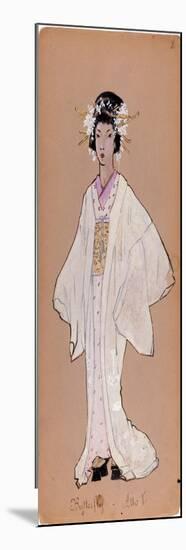 Costume of the Character of Cii Cio San for the Opera “Madame Butterfly” by Giacomo Puccini (1858-1-Adolfo Hohenstein-Mounted Giclee Print