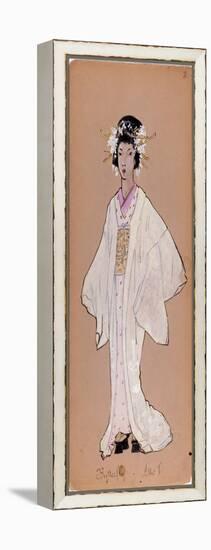 Costume of the Character of Cii Cio San for the Opera “Madame Butterfly” by Giacomo Puccini (1858-1-Adolfo Hohenstein-Framed Premier Image Canvas