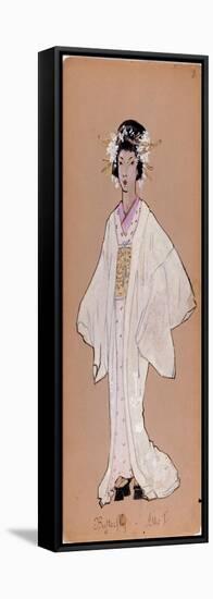 Costume of the Character of Cii Cio San for the Opera “Madame Butterfly” by Giacomo Puccini (1858-1-Adolfo Hohenstein-Framed Premier Image Canvas