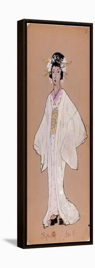 Costume of the Character of Cii Cio San for the Opera “Madame Butterfly” by Giacomo Puccini (1858-1-Adolfo Hohenstein-Framed Premier Image Canvas