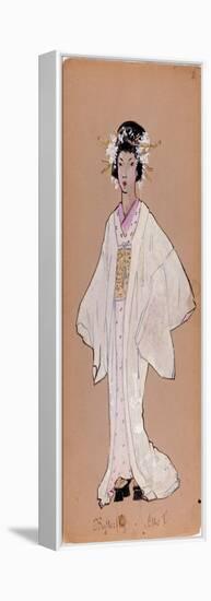 Costume of the Character of Cii Cio San for the Opera “Madame Butterfly” by Giacomo Puccini (1858-1-Adolfo Hohenstein-Framed Premier Image Canvas