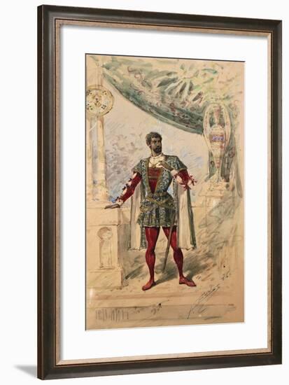 Costume Sketch by Alfred Edel for the Role of Otello in the Second and Third Act-null-Framed Giclee Print