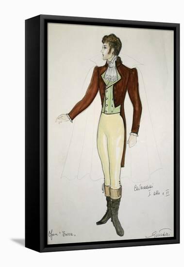 Costume Sketch by G Metelli for Role of Cavaradossi in First and Second Act of Opera Tosca-Giacomo Puccini-Framed Premier Image Canvas