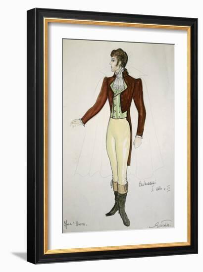 Costume Sketch by G Metelli for Role of Cavaradossi in First and Second Act of Opera Tosca-Giacomo Puccini-Framed Giclee Print