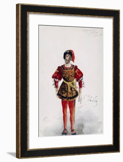 Costume Sketch by Lepic for Role of Count of Ceprano in Premiere of Opera Rigoletto-Giuseppe Verdi-Framed Giclee Print