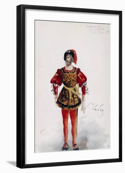 Costume Sketch by Lepic for Role of Count of Ceprano in Premiere of Opera Rigoletto-Giuseppe Verdi-Framed Giclee Print