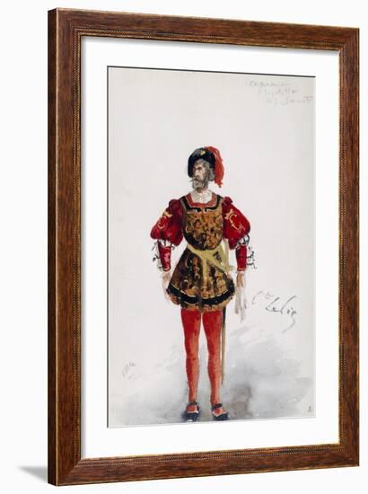 Costume Sketch by Lepic for Role of Count of Ceprano in Premiere of Opera Rigoletto-Giuseppe Verdi-Framed Giclee Print