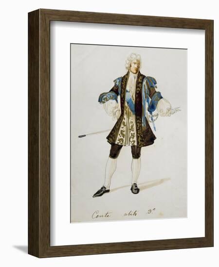 Costume Sketch for Count in Adriana Lecouvreur, Opera by Francesco Cilea-null-Framed Giclee Print