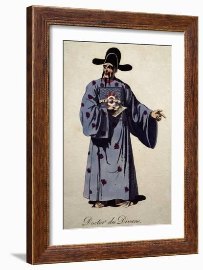 Costume Sketch for Doctor of Divan in Opera Turandot-Giacomo Puccini-Framed Giclee Print