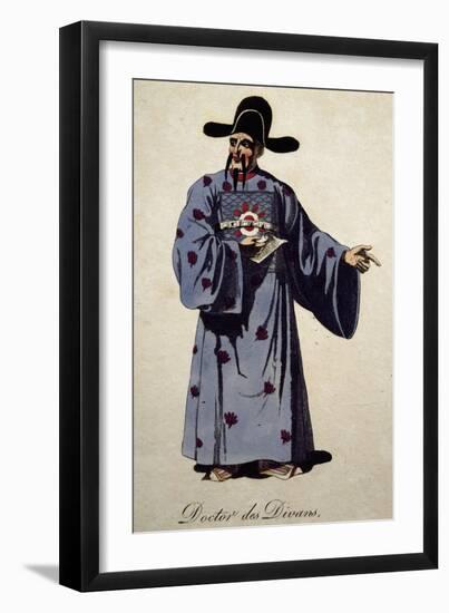 Costume Sketch for Doctor of Divan in Opera Turandot-Giacomo Puccini-Framed Giclee Print