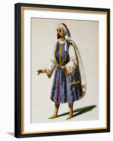 Costume Sketch for Don Sebastiano, Opera by Gaetano Donizetti-null-Framed Giclee Print