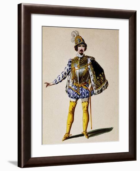 Costume Sketch for Don Sebastiano, Opera by Gaetano Donizetti-null-Framed Giclee Print