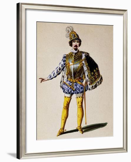 Costume Sketch for Don Sebastiano, Opera by Gaetano Donizetti-null-Framed Giclee Print