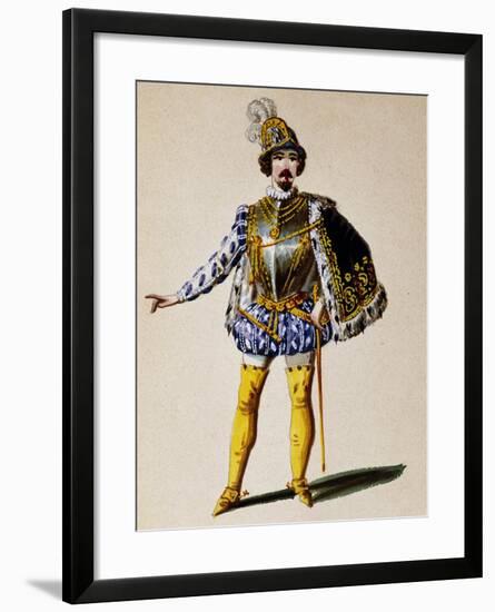 Costume Sketch for Don Sebastiano, Opera by Gaetano Donizetti-null-Framed Giclee Print