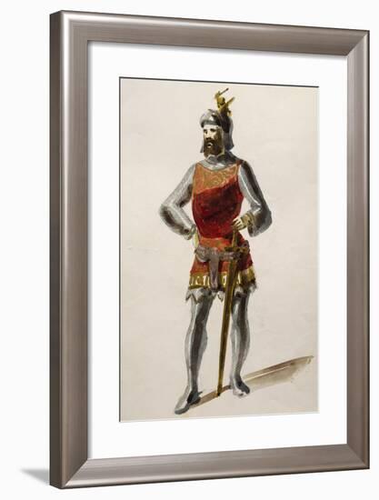 Costume Sketch for Ernesto in Il Pirata-null-Framed Giclee Print