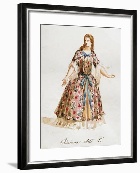 Costume Sketch for Role of Adriana in Opera Adriana Lecouvreur, 1899-1902-Francesco Cilea-Framed Giclee Print