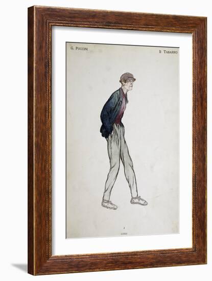 Costume Sketch for Role of Luigi in Opera Il Tabarro-null-Framed Giclee Print