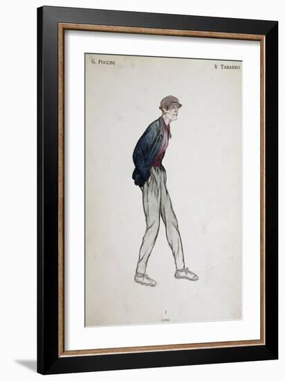 Costume Sketch for Role of Luigi in Opera Il Tabarro-null-Framed Giclee Print