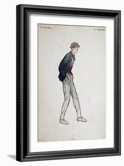 Costume Sketch for Role of Luigi in Opera Il Tabarro-null-Framed Giclee Print