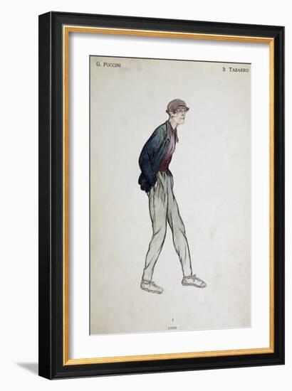 Costume Sketch for Role of Luigi in Opera Il Tabarro-null-Framed Giclee Print