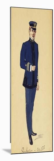 Costume Sketch for Role of Pinkerton in Opera Madame Butterfly, 1904-Giacomo Puccini-Mounted Giclee Print